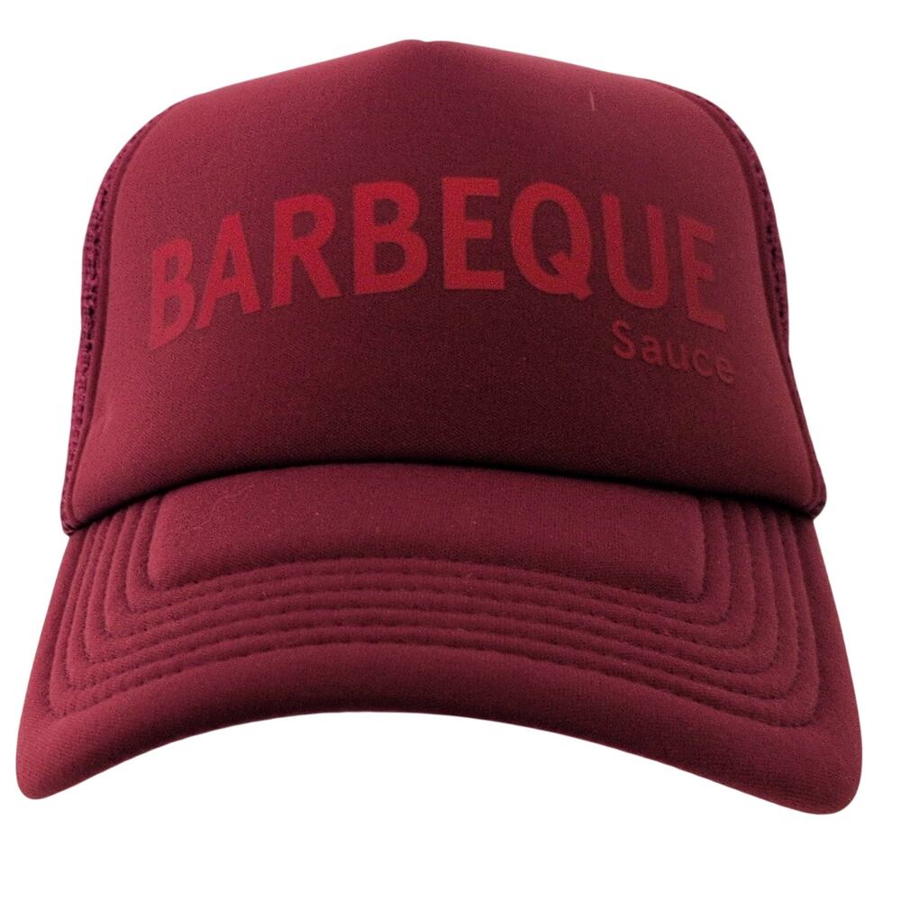 Chick-fil-A Barbeque Sauce Trucker Hat Men's Adjustable Maroon Red Mesh Cap